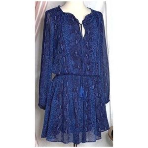 Banana Republic Long Sleeve Snake Print Dress